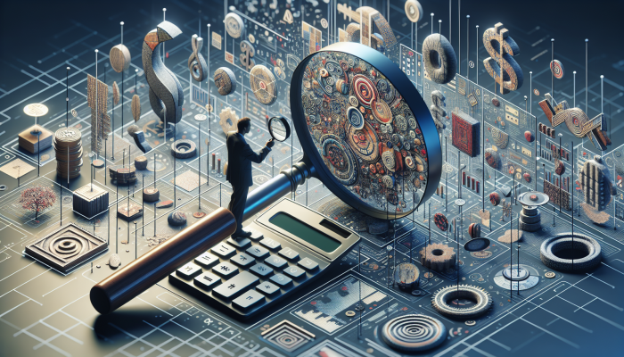 How Debt Consolidation Influences Savings Goals: An Informative Guide | DCL Individual scrutinizing financial documents with a magnifying glass, surrounded by bills and a calculator, assessing debt consolidation terms.