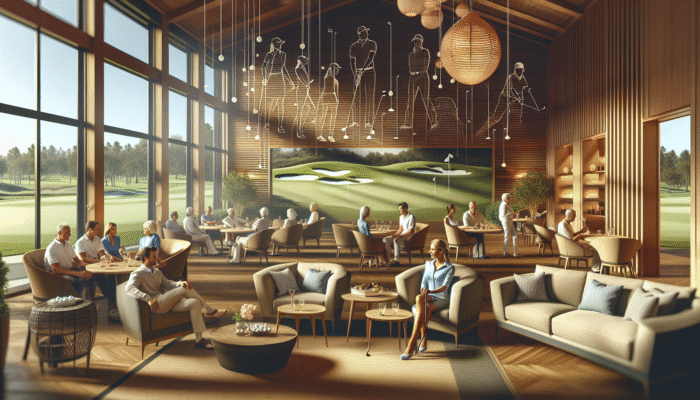 Cozy and stylish clubhouse at Graaff Reinet Golf Club, featuring lounging areas for relaxation and socializing.